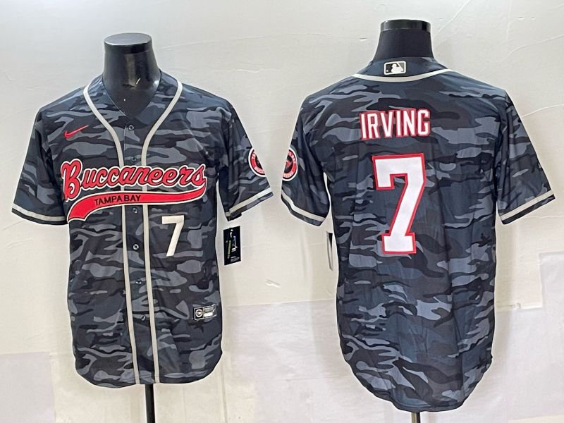 Men 2025 Tampa Bay Buccaneers 7 Irving Camo Joint Name Nike Limited NFL Jersey style 03